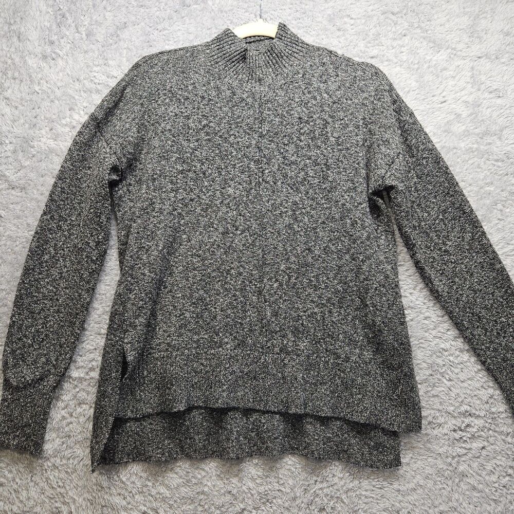 Tahari Womens Gray Turtleneck Sweater Size Small Stretch Minimalist